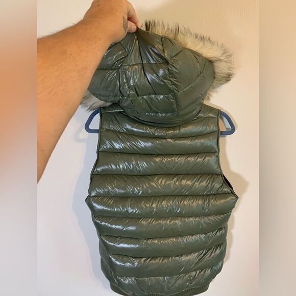 American Eagle Duck Down Blend Green Puffer Vest size L - Picture 4 of 6